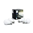 Philips Hue White A19 4-Pack 60W Equivalent Dimmable LED Smart Bulb (Compatible with Amazon Alexa, Apple HomeKit and Google Assistant)