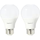 AmazonBasics 60 Watt Equivalent, Daylight, Dimmable, A19 LED Light Bulb – 2-Pack