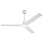 7812700 Industrial 56-Inch Three-Blade Indoor Ceiling Fan, White with White Steel Blade Industrial 56-Inch Three-Blade Indoor Ceiling Fan, White with White Steel Blades 7812700