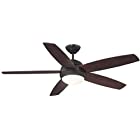 Trade Winds Lighting Contemporary 52″ Ceiling Fan w/Light in Oil Rubbed Bronze TW020293ORB