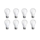 Philips LED Dimmable A19 Frosted Light Bulb: 800-Lumen, 2700-Kelvin, 9.5-Watt (60-Watt Equivalent), E26 Base, Soft White, 8-Pack