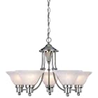 Hardware House Bristol 5-Light Chandelier, Brushed Nickel 544452