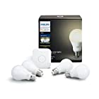 Philips Hue White Smart Bulb Starter Kit (4 A19 Bulbs and 1 Bridge, Compatible with Amazon Alexa, Apple HomeKit and Google Assistant)