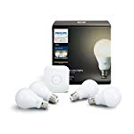 Philips Hue White Smart Bulb Starter Kit (4 A19 Bulbs and 1 Bridge, Compatible with Amazon Alexa, Apple HomeKit and Google Assistant)