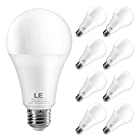 LE Watt Equivalent A21 LED Light Bulbs, 13W LED Bulbs, Super Bright Lumens Daylight White, degree Beam Angle , Non-Dimmable E26 Medium Base Bulbs, Pack of 8 100 1200 5000K 200