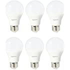 AmazonBasics 60 Watt Equivalent, Soft White, Non-Dimmable, A19 LED Light Bulb, 6-Pack