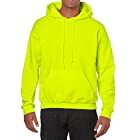 Gildan Men’s Fleece Hooded Sweatshirt, Safety Green, Large