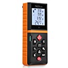 Tacklife Advanced Laser Measure Ft Digital Laser Tap Measures with Mute Function Laser Measuring Device with Pythagorean Mode, Measure Distance, Area and Volume Black&Orange 196