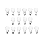 Philips LED Non-Dimmable A19 Frosted Light Bulb: 800-Lumen, 2700-Kelvin, 8.5-Watt (60-Watt Equivalent), E26 Base, Soft White, 16-Pack