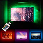 USB TV Backlight LED Bias Lighting Kit For 24″ to 60 Inch Smart TV Monitor HDTV Wall Mount Stand Work Space – TV Background Ambient Mood Lighting Decor