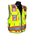 Radians SV55-2ZGD-XL SV55 Class 2 Heavy Woven Two Tone Engineer Hi Viz Green Size X-Large,