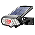 Litom Solar Lights Outdoor 17 LEDs, Safety & Security Solar Powered Motion Sensor Light with Muti-angle Adjustable, Wireless Waterproof Solar Spotlight for Front Door, Garage, Garden, Balony, Home