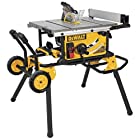 DEWALT 10-Inch Jobsite Table Saw with 32-1/2-Inch Rip Capacity and Rolling Stand DWE7491RS