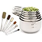 Measuring Cups and Measuring Spoons set by Simply Gourmet. Stainless Steel Measuring Cups and Spoons Set of 12. Liquid Measuring Cup or Dry Measuring Cup Set. Stainless Measuring Cups, Nesting cups