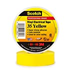 Scotch Vinyl Color Coding Electrical Tape 35, 3/4 in x 66 ft, Yellow