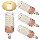 Ulight E12 led candelabra bulb, 100w halogen bulbs equivalent, warm white led bulb 1100lm, degree beam angle for ceiling fan lighting, chandelier light pack of 3 (Warm White 3000K) 360