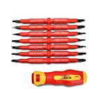 AGPtEK Insulated Electrical Screwdriver Phillips and Flat Double Head Precision 7pcs Set Black Finish Blades With Magnetic Tips Home Outdoor Repair Tool Kit