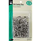 Dritz 200-Piece Safety Pins, Size 2, Nickel Finish